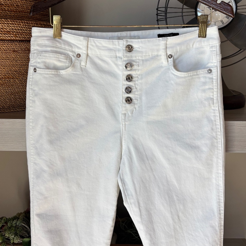 Ella Moss Super High Skinny Crop Button-up Jeans (30)